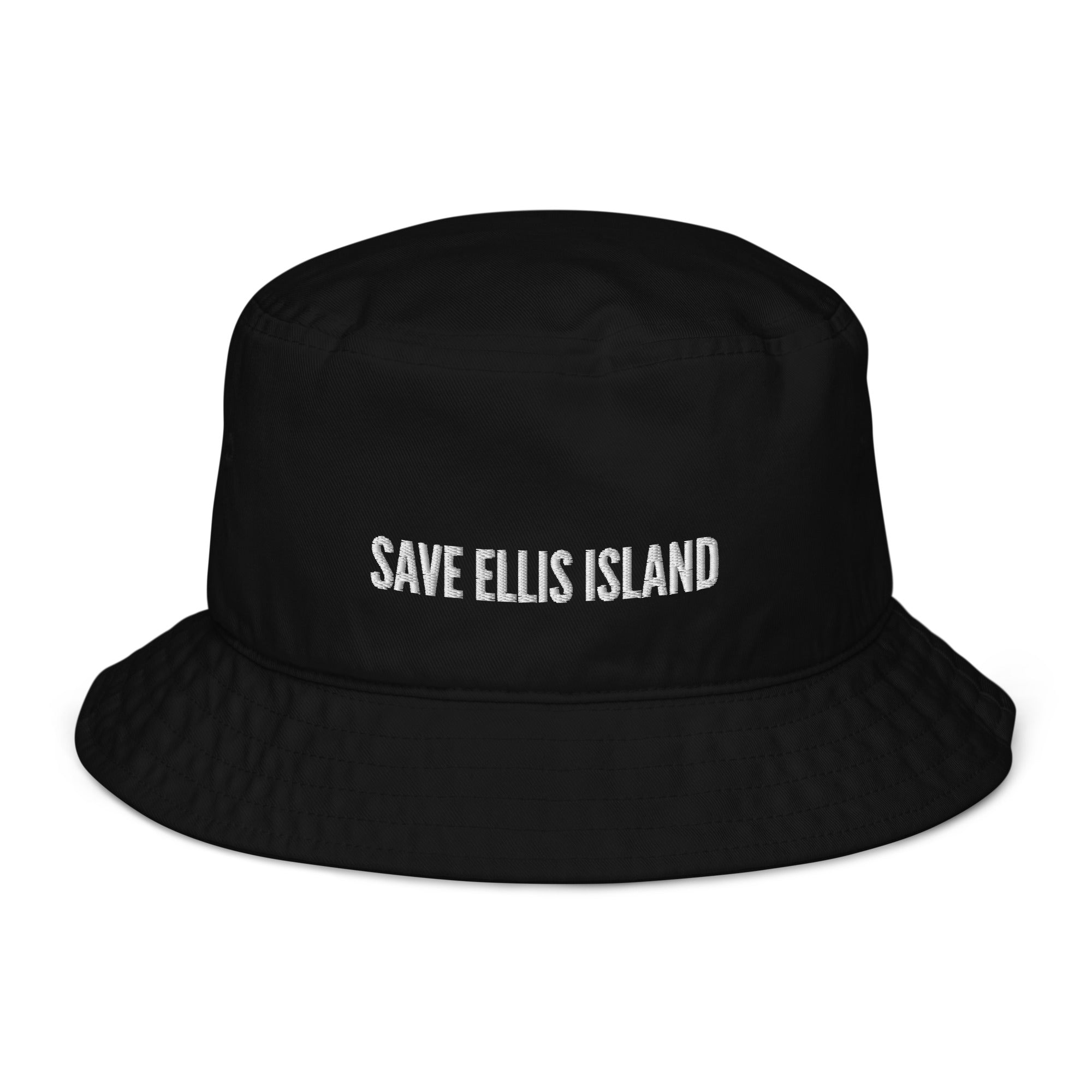 Organic Bucket Hat - Save Ellis Island