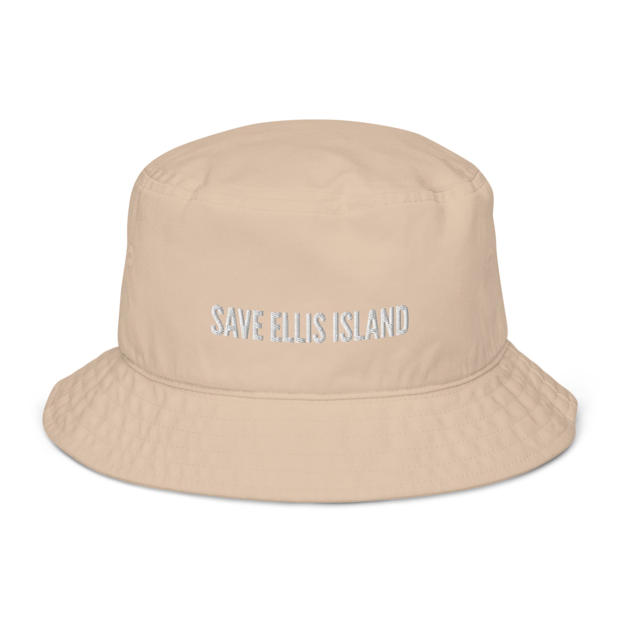 Organic Bucket Hat - Save Ellis Island