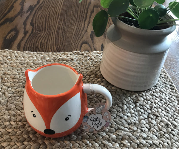 Glass Transparent Coffee Addicted Fox Mug