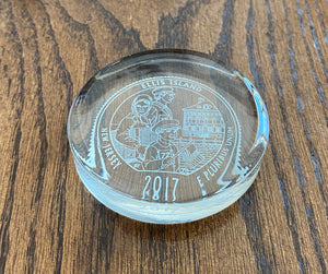Paperweight and Ellis Island Quarters
